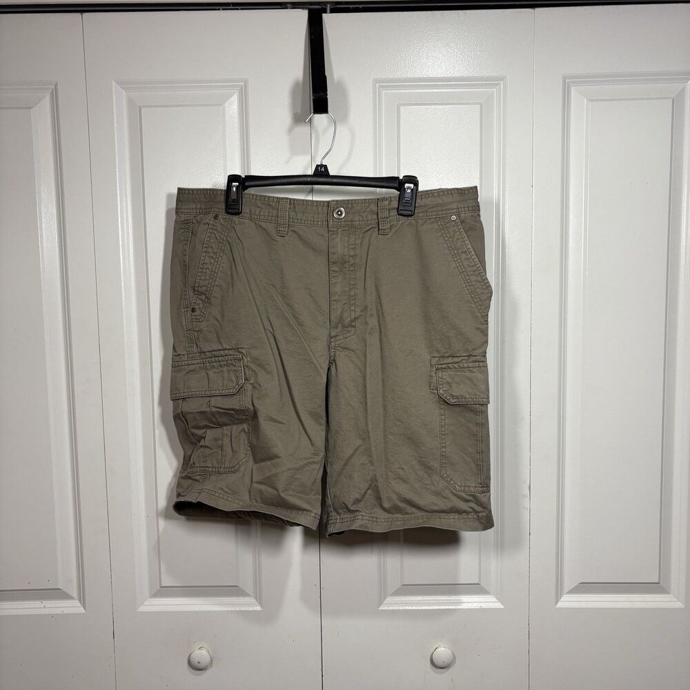 Gander Mtn Cargo Shorts Mens 38 Outdoor Hiking Utility Khaki Pockets Trailcore
